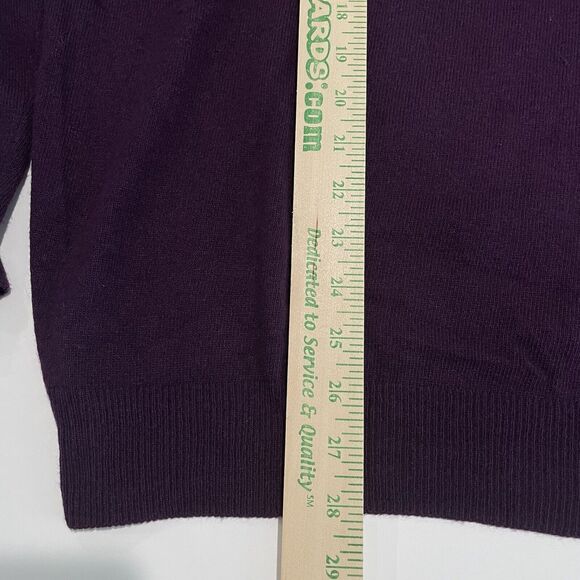 Jos A Bank Reserve Italian Yarn Sweater Men's XL Wool Blend V-Neck Purple Italy - Picture 8 of 12